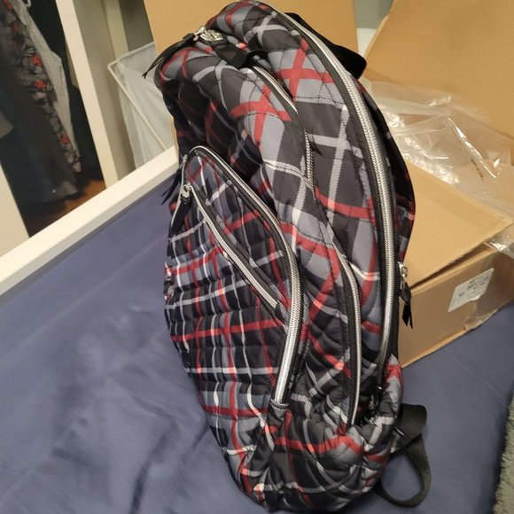 New! Vera Bradley Campus Backpack in Paris Plaid - Picture 5 of 6